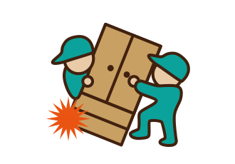 輸送中のキズ有り品